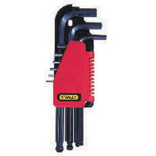 Illustration de : Etui de 9 clés males à tête sphérique - Stanley