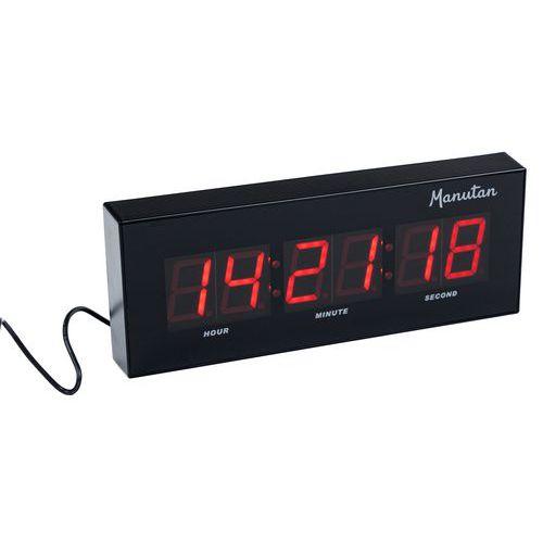 Horloge LED rouge boitier plastique 31 x 12 x 4 cm thumbnail image 1