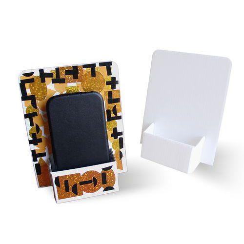 Illustration de : Porte-téléphone à décorer en blanc - Cleopatre