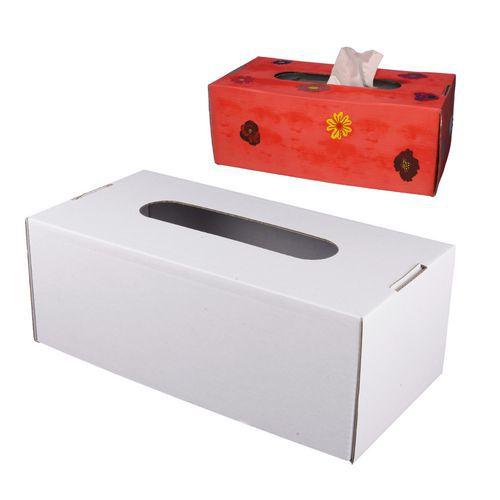 Illustration de : Boite de mouchoirs en carton blanc à décorer - Cleopatre