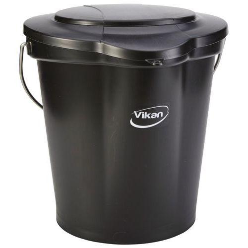 Illustration de : Couvercle pour seau alimentaire gradué - Noir