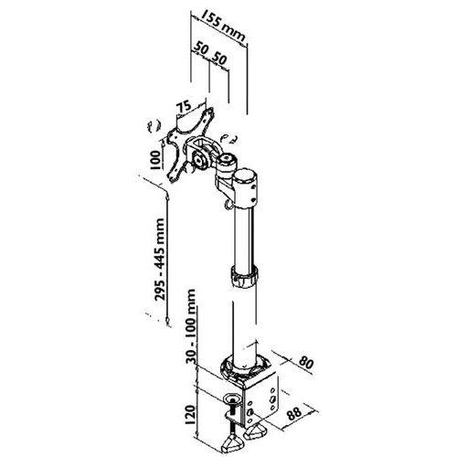 Illustration de : Support ajustable pour écran plat - Gas Spring