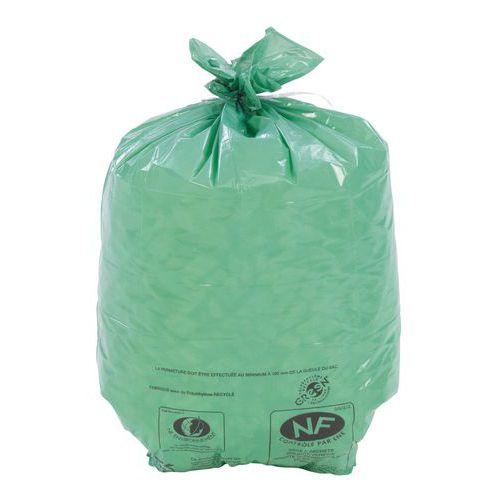 Lot de 500 Sacs poubelle NF 25 microns 30 L coloris vert thumbnail image 1