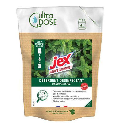 Illustration de : Ultra dose détergent désinfectant désodorisant Menthe - 1L - Jex