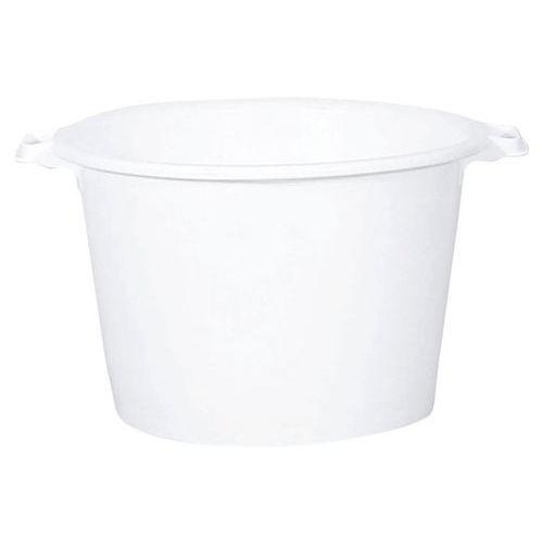Illustration de : Bassine ronde 120 L polypropylène blanc Plastorex