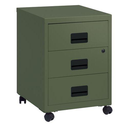 Caisson mobile métal 3 tiroirs Kaki thumbnail image 1