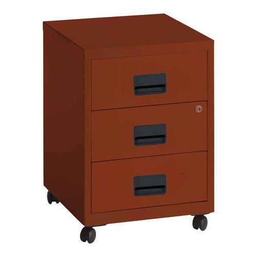 Caisson mobile métal 3 tiroirs Terracota thumbnail image 1