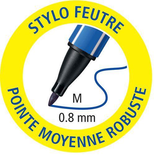 Illustration de : Etui carton 8 feutres pointmax couleurs pastel assorties - Stabilo