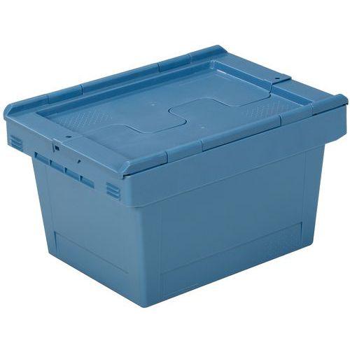 Illustration de : Bac multifonction à couvercle double rabat - Longueur 400 mm - 17 à 25 L