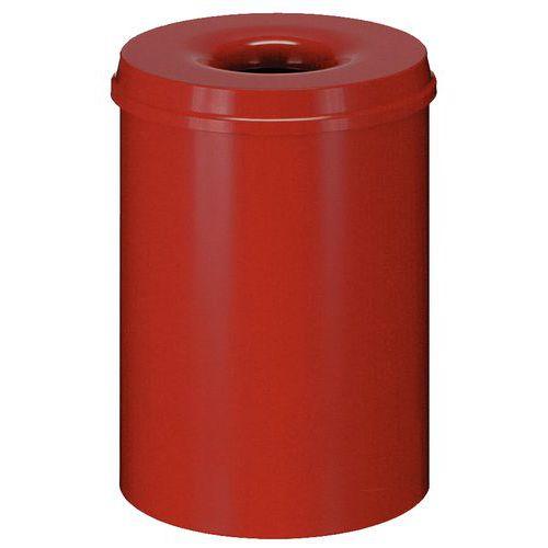 Poubelle anti-feu 110L Rouge thumbnail image 1