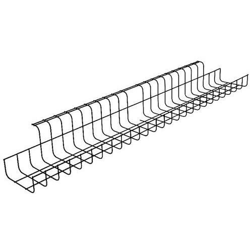 Goulotte passe-câbles ouverte Twin-Larg 18.5-Long 79-Ht 10 cm Argent thumbnail image 1
