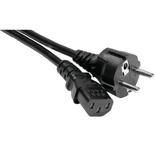 Illustration de : Cordon d'alimentation PC CEE7 droit / C13 noir - 5,0 m