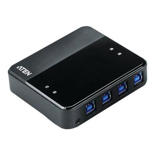 Illustration de : Hub Aten US434 4 ports USB 3.1 Gen1 partagés sur 4 PC/Mac