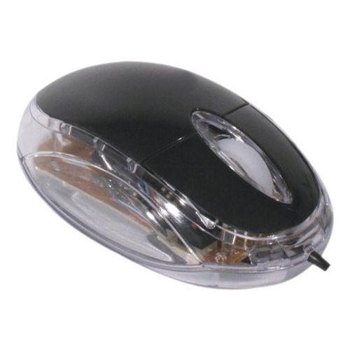 Illustration de : Mini souris optique lumineuse noire USB