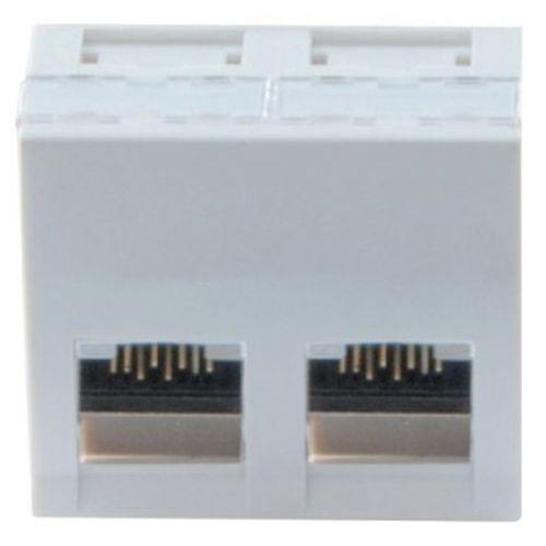 Plastron 45X45 incline 30° 2 ports RJ45 cat 6A stp thumbnail image 1