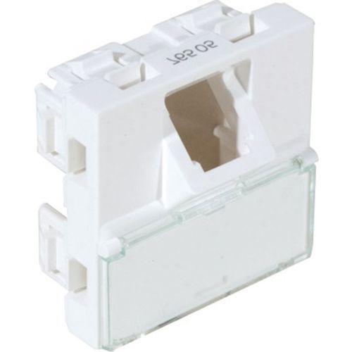 Plastron mosaic 45X45 incline 45° 1 port RJ45 cat 6 stp thumbnail image 1
