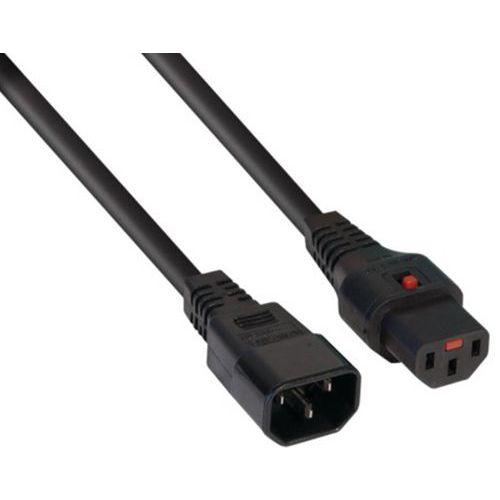 Illustration de : Rallonge d'alimentation C14 / C13 à verrouillage noire 1,0 m