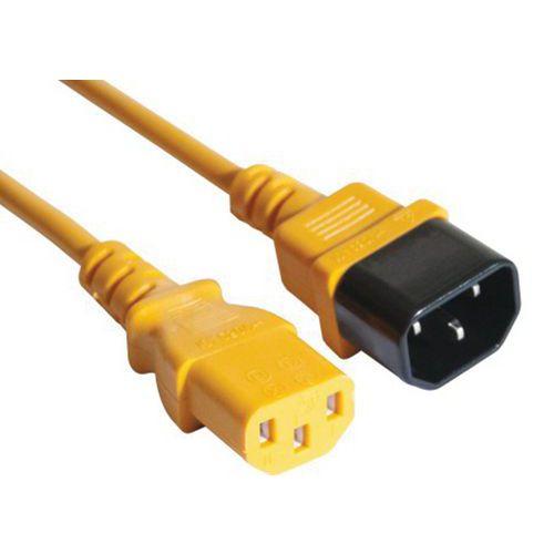 Illustration de : Rallonge d'alimentation C14 / C13 orange - 0,6 m