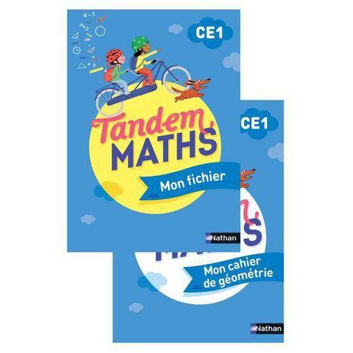 Illustration de : Tandem maths CE1 Fichier élève + cahier géométrie