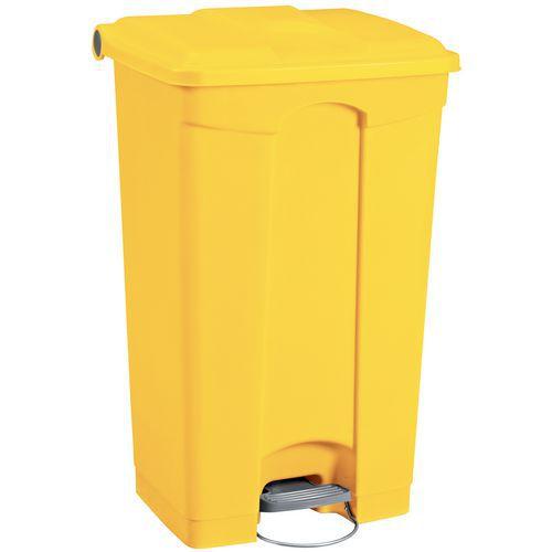 Poubelle plastique agroalimentaire 90 L jaune thumbnail image 1