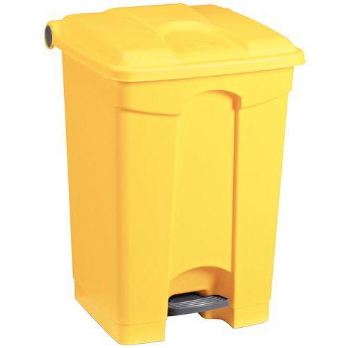 Poubelle plastique agroalimentaire 70 L jaune thumbnail image 1