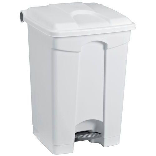 Poubelle plastique agroalimentaire 70 L blanc thumbnail image 1