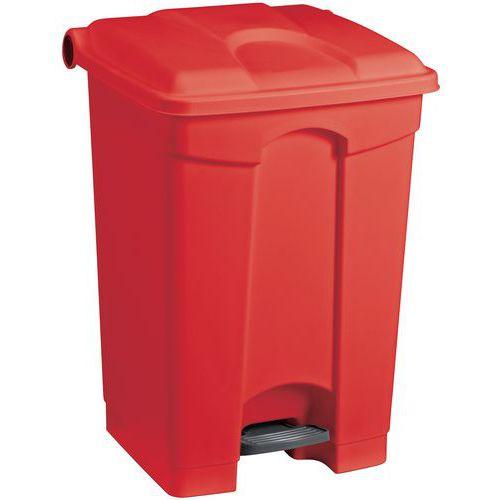 Poubelle plastique agroalimentaire 70 L rouge thumbnail image 1