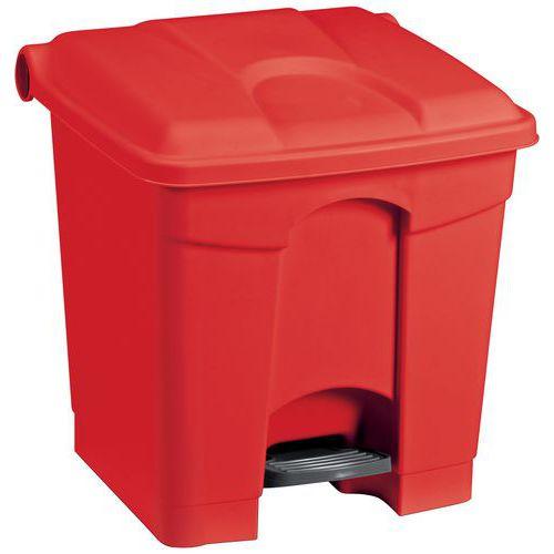 Poubelle plastique agroalimentaire 30 L rouge thumbnail image 1