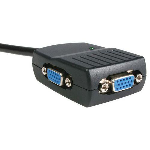 Illustration de : Câble répartiteur 1 VGA vers 2 VGA alimenté par USB StarTech