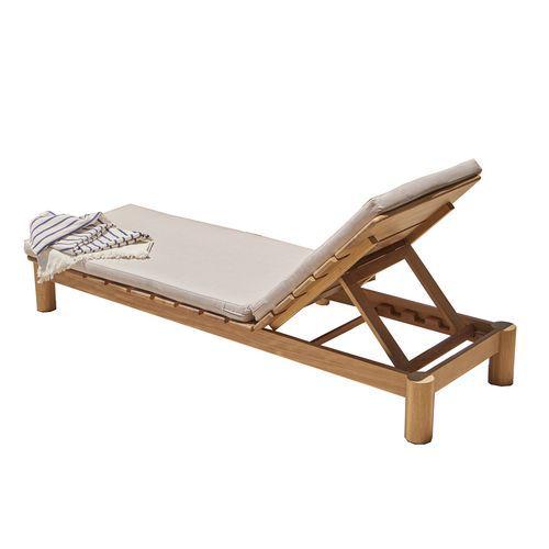 Bain de soleil Bari assise et structure Iroko + coussin thumbnail image 1