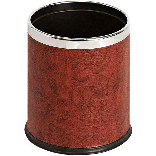 Illustration de : Corbeille à double paroi - aspect cuir 10L - V-Part