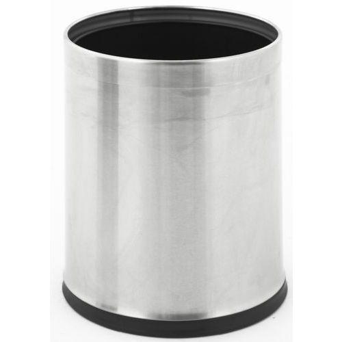 Corbeille à double paroi ronde inox mat 10L thumbnail image 1