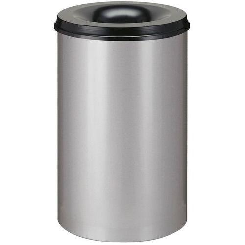 Corbeille à papier anti-feu V-Part 15 ltr aluminium thumbnail image 1