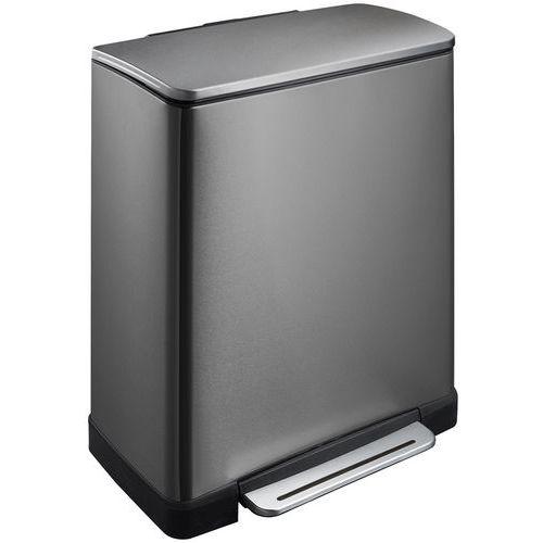 Poubelle à pédale E-Cube tri sélectif 28+18L_EKO thumbnail image 1