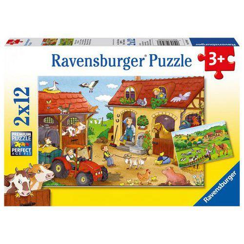 Puzzles 2x12 pièces Le travail à la ferme thumbnail image 1
