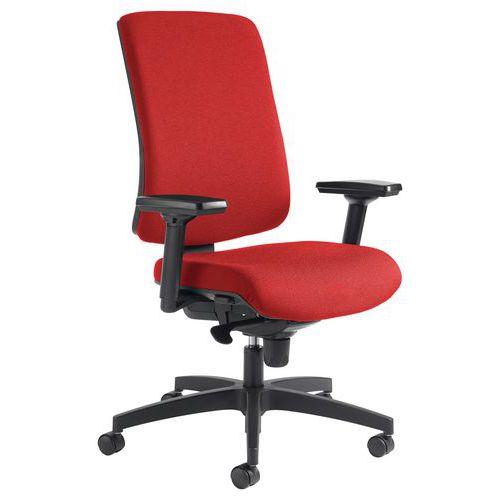 Fauteuil de bureau Oria pied noir avec accoudoirs GGI thumbnail image 1