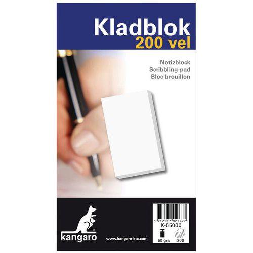 Lot de 10 Blocs feuilles encollées - 200 feuilles 200x120 - Blanc thumbnail image 1