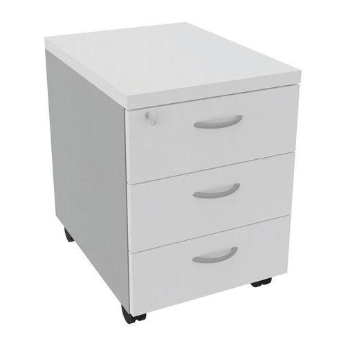 Caisson mobile 3 tiroirs Dalia blanc/alu thumbnail image 1