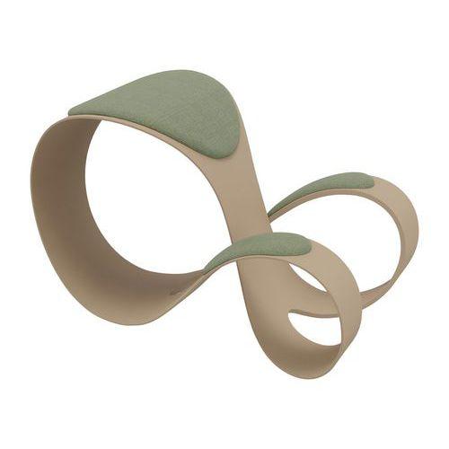 Siège assis debout Moon en résine Beige assise chiné vert-jaune thumbnail image 1