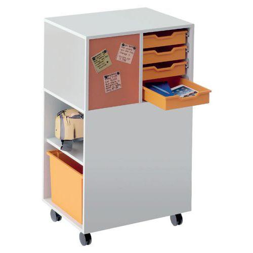 Illustration de : Station de travail Mahia orange et vert - Manutan Expert