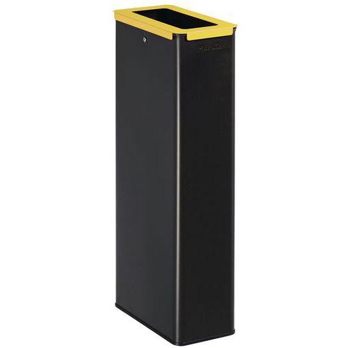 Poubelle de tri plastique 20 L Gris / Jaune thumbnail image 1
