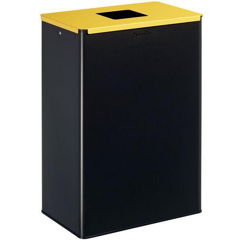 Poubelle de tri plastique 60 L Gris / Jaune thumbnail image 1
