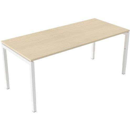 Illustration de : Bureau droit ergonomique à manivelle droit - Kelli