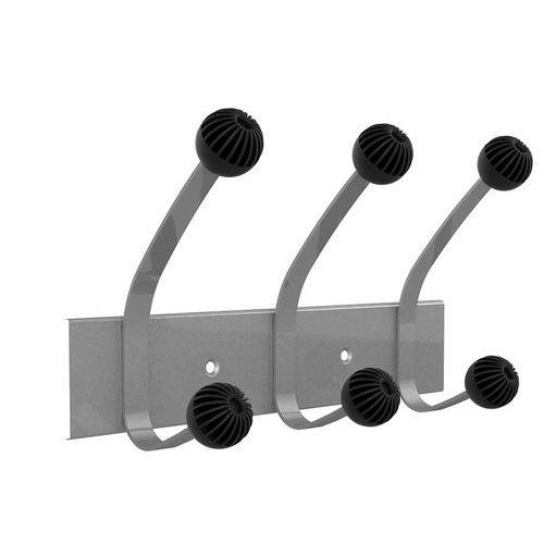 Unilux Hakea Patère Triple Gris métal/Noir thumbnail image 1