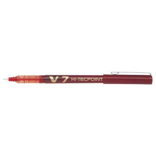 Stylo Roller Hi-Tecpoint V7 Pilot pointe aiguille 0.7 mm - rouge thumbnail image 1