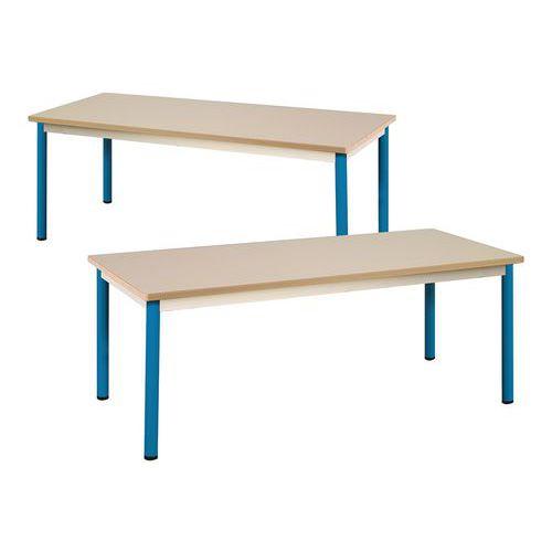 Table fixe Chloé plateau beige 4 pieds rectangulaire - Mobidecor thumbnail image 1