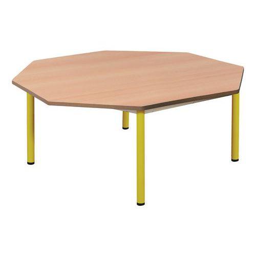 Table fixe Chloé plateau hêtre 4 pieds octogonale - Mobidecor thumbnail image 1