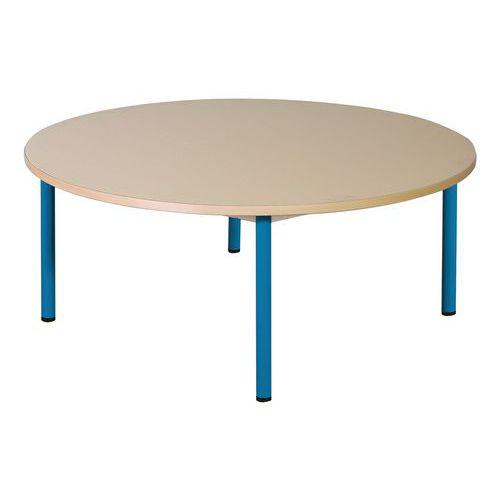 Table fixe Chloé plateau beige 4 pieds ronde - Mobidecor thumbnail image 1