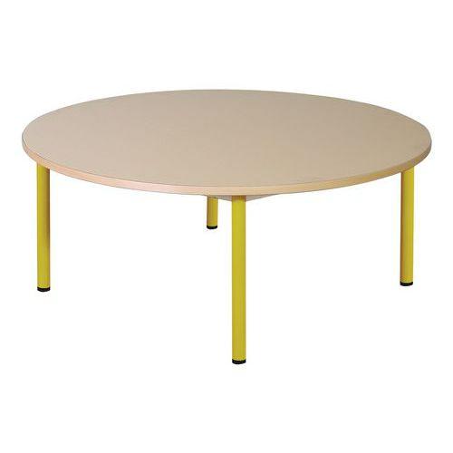 Table Chloé ronde, plateau beige, 4 pieds - Mobidecor thumbnail image 1