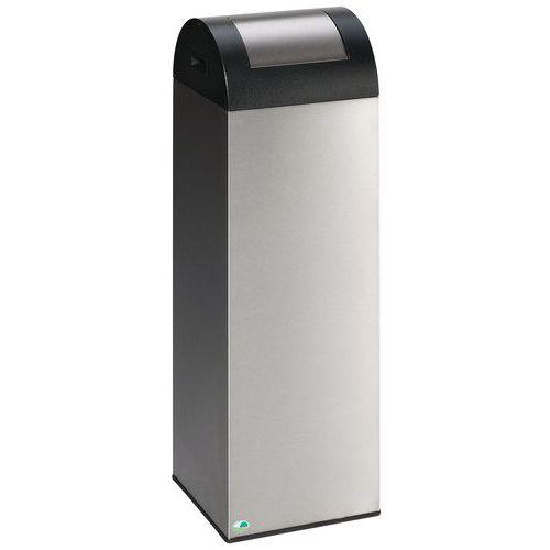 Poubelle tri sélectif anti-feu - Inox - Avec trappe thumbnail image 1